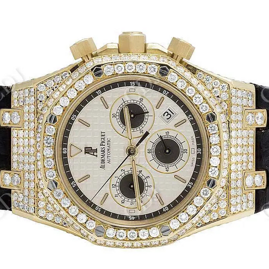 Audemars Piguet Moissanite Wrist Men's Watch customdiamjewel