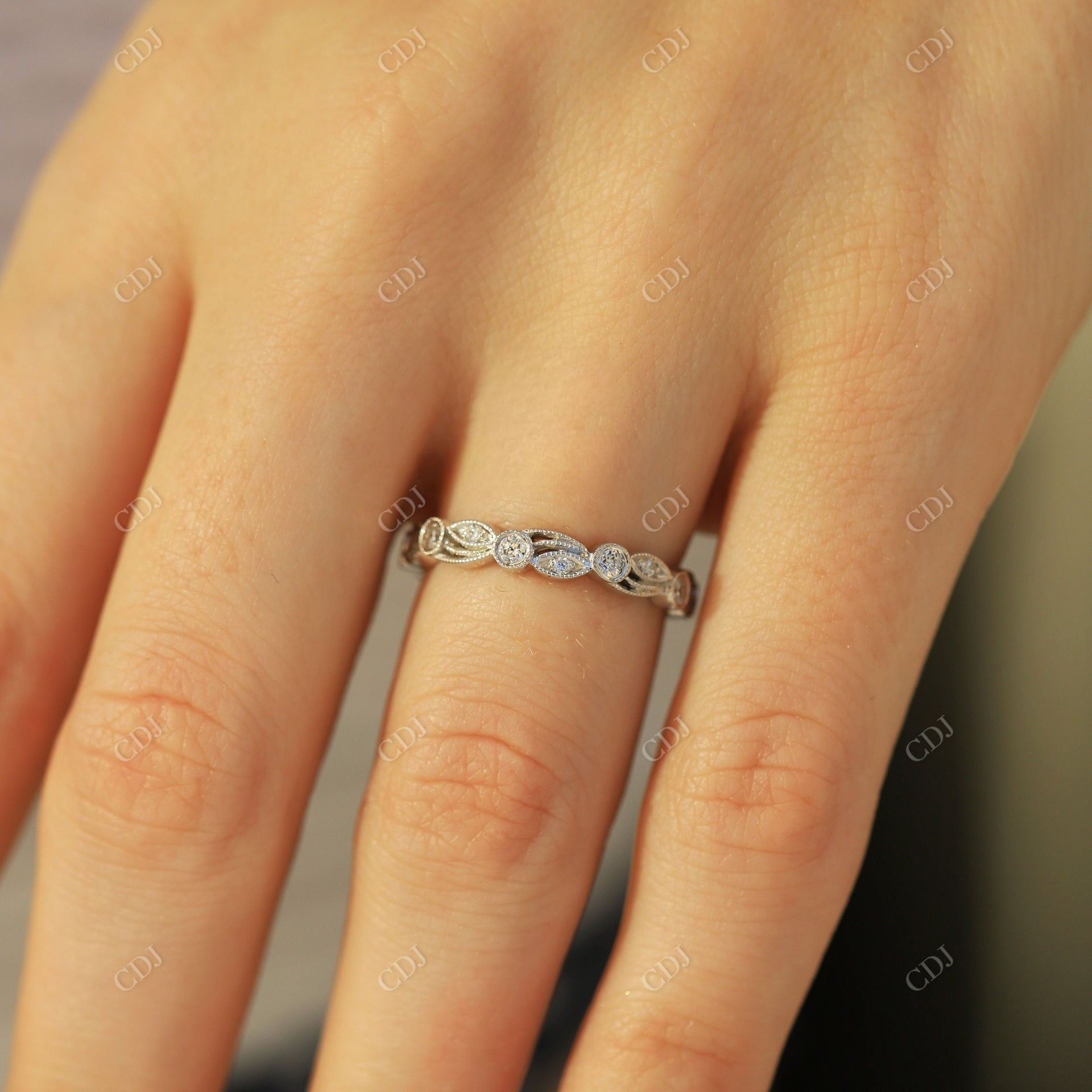 0.50CTW Art Deco Lab Grown Diamond Wedding Band  customdiamjewel   