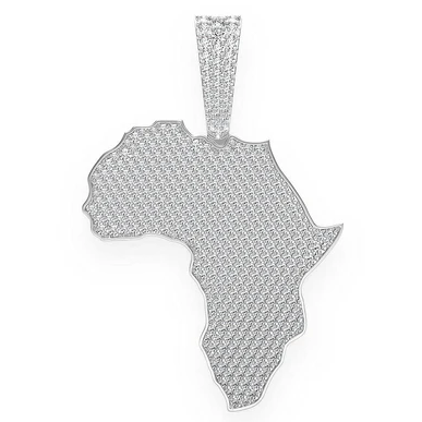 7.00CTW Africa Continent Diamond Pendant  customdiamjewel   