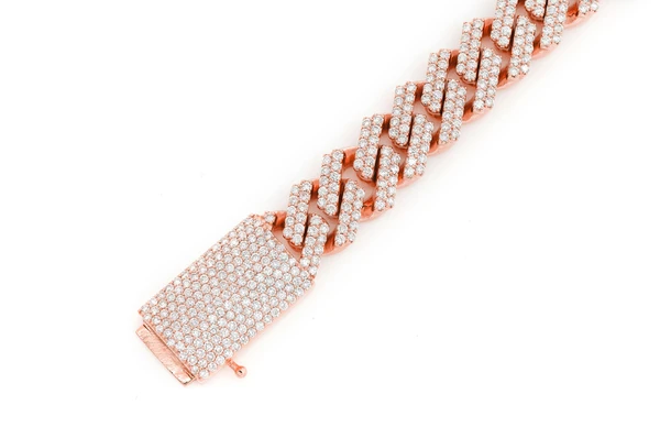 Moissanite Diamond Cuban Link Bracelet For Men  customdiamjewel   