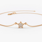 Tiny Star Lab Grown Diamond Bracelet  customdiamjewel Sterling Silver Yellow Gold VS-GH
