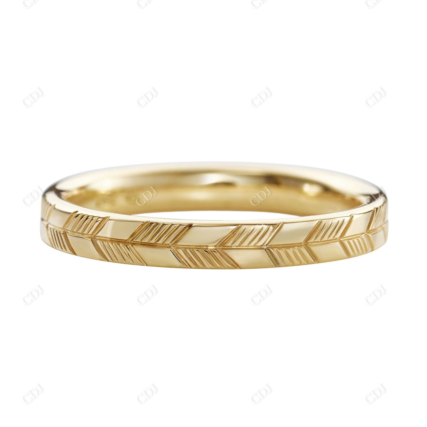 Plain Gold Wedding Band For Women  customdiamjewel 10KT Yellow Gold VVS-EF