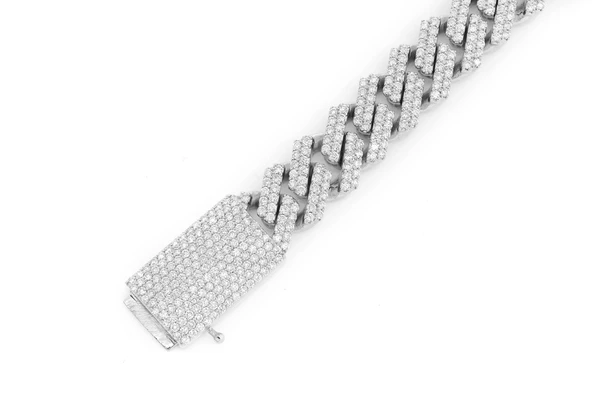 Moissanite Diamond Cuban Link Bracelet For Men  customdiamjewel   