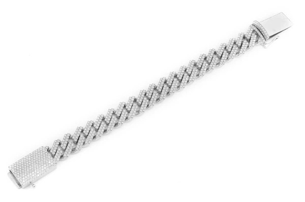 Moissanite Diamond Cuban Link Bracelet For Men  customdiamjewel   