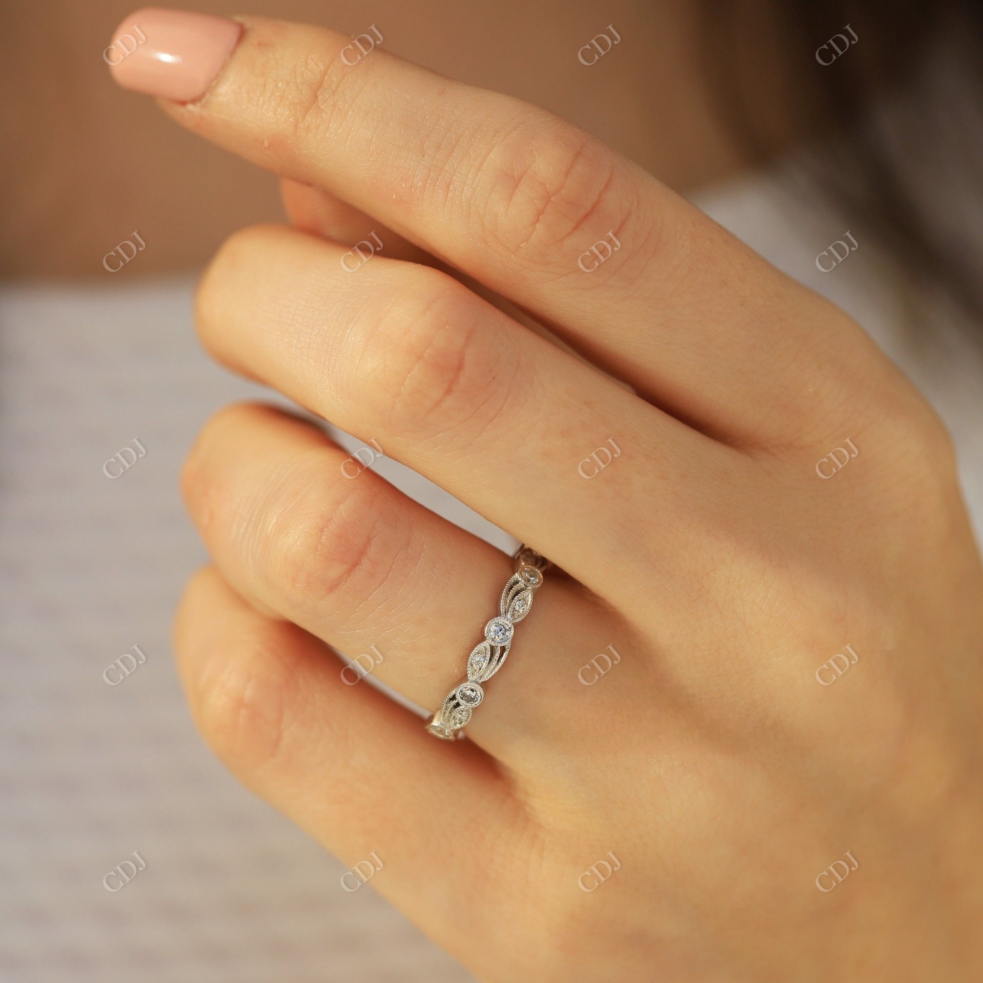 0.50CTW Art Deco Lab Grown Diamond Wedding Band  customdiamjewel   