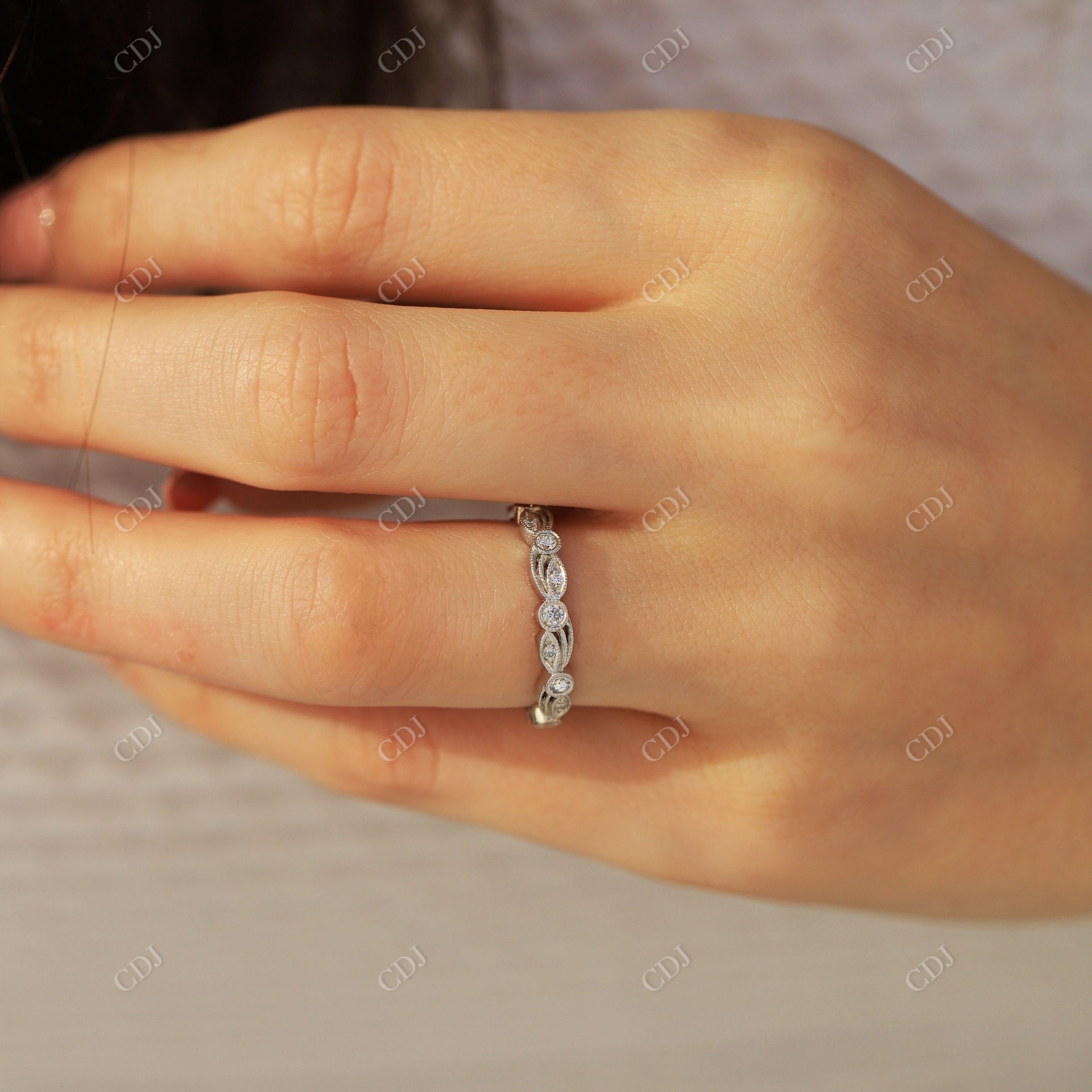 0.50CTW Art Deco Lab Grown Diamond Wedding Band  customdiamjewel   