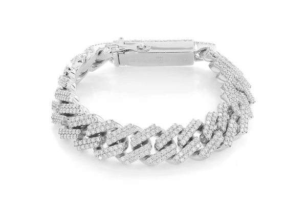 Moissanite Diamond Cuban Link Bracelet For Men  customdiamjewel   