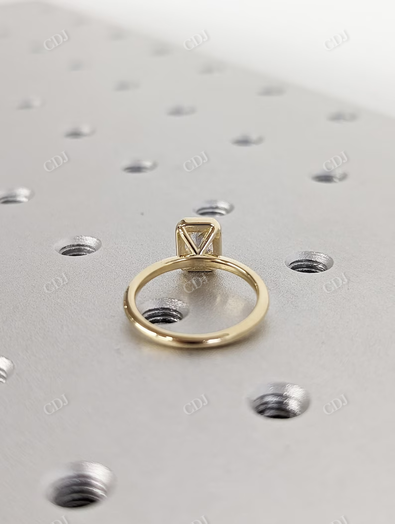 Bezel Setting  Radiant Cut Moissanite Statement Ring  customdiamjewel   