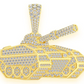 4.25CTW Large Armored Combat Tank Pendant  customdiamjewel   