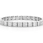 Trendy Baguette & Round Diamond Edge Link Bracelet  customdiamjewel   