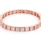 Trendy Baguette & Round Diamond Edge Link Bracelet  customdiamjewel   