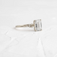 Lighthouse Emerald Cut Moissanite Cluster Ring  customdiamjewel   