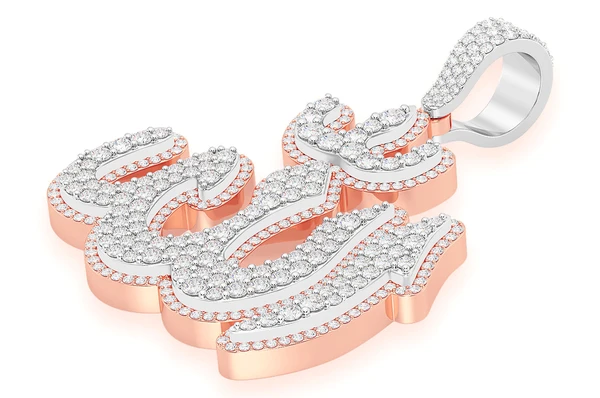 8.00CTW Large Double Layer Allah Diamond Pendant  customdiamjewel   