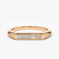 0.15CTW Unique Baguette Lab Grown Diamonds Bar setting Wedding Band  customdiamjewel 10KT Rose Gold VVS-EF