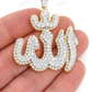 8.00CTW Large Double Layer Allah Diamond Pendant  customdiamjewel   