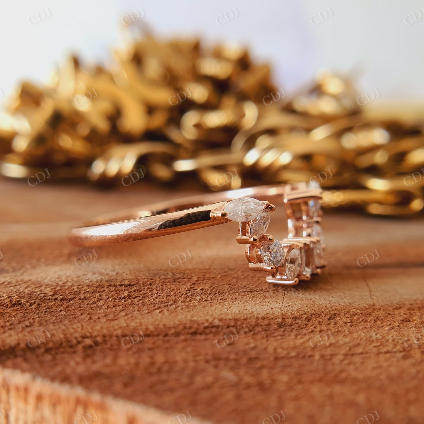 Baguette And Marquise Cut White Colorless Moissanite Wedding Band  customdiamjewel   