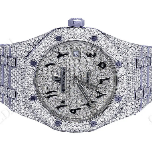 Iced Out Custom Moissanite AP Watch customdiamjewel