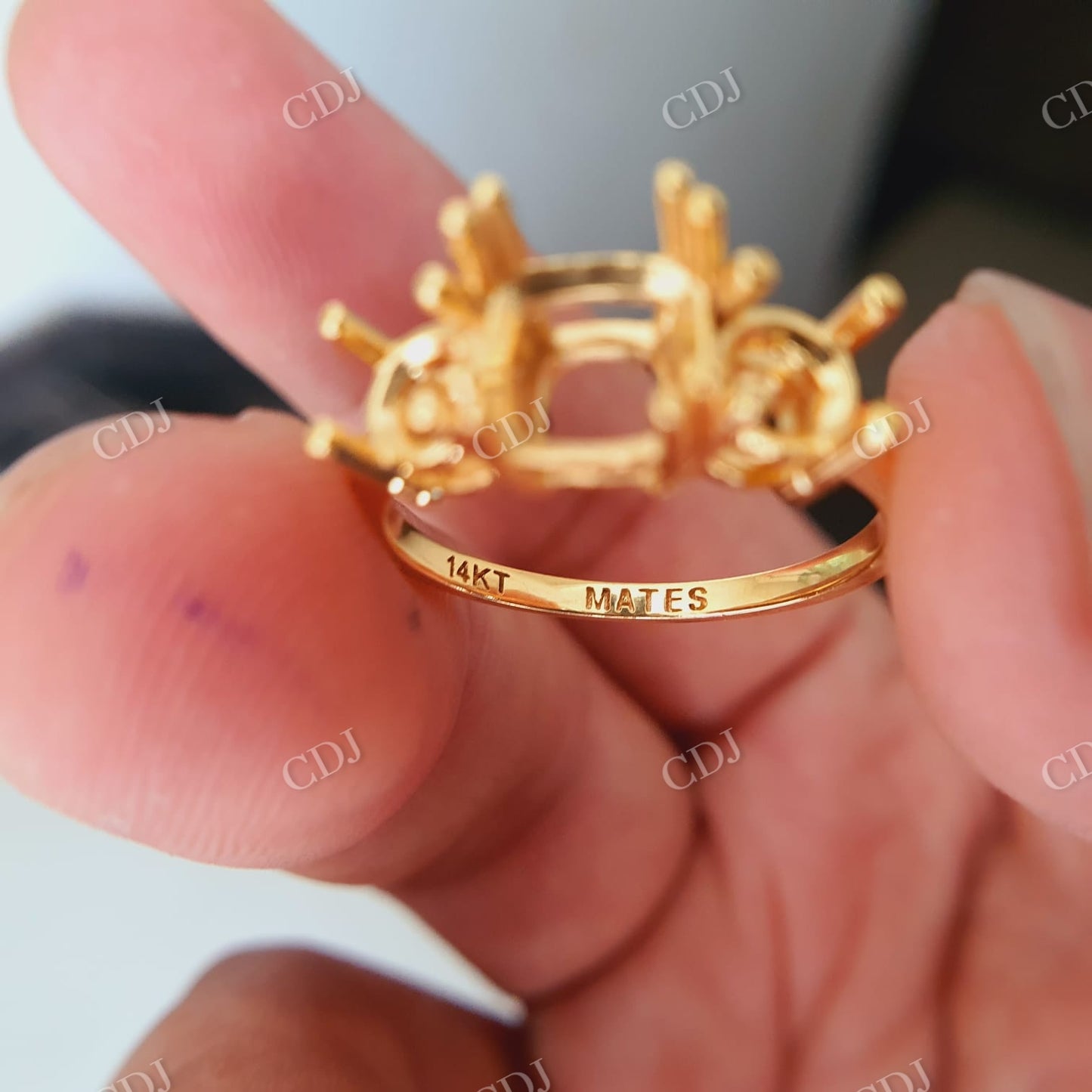 Semi Mount Ring With Curve Moissanite Wedding Band  customdiamjewel   