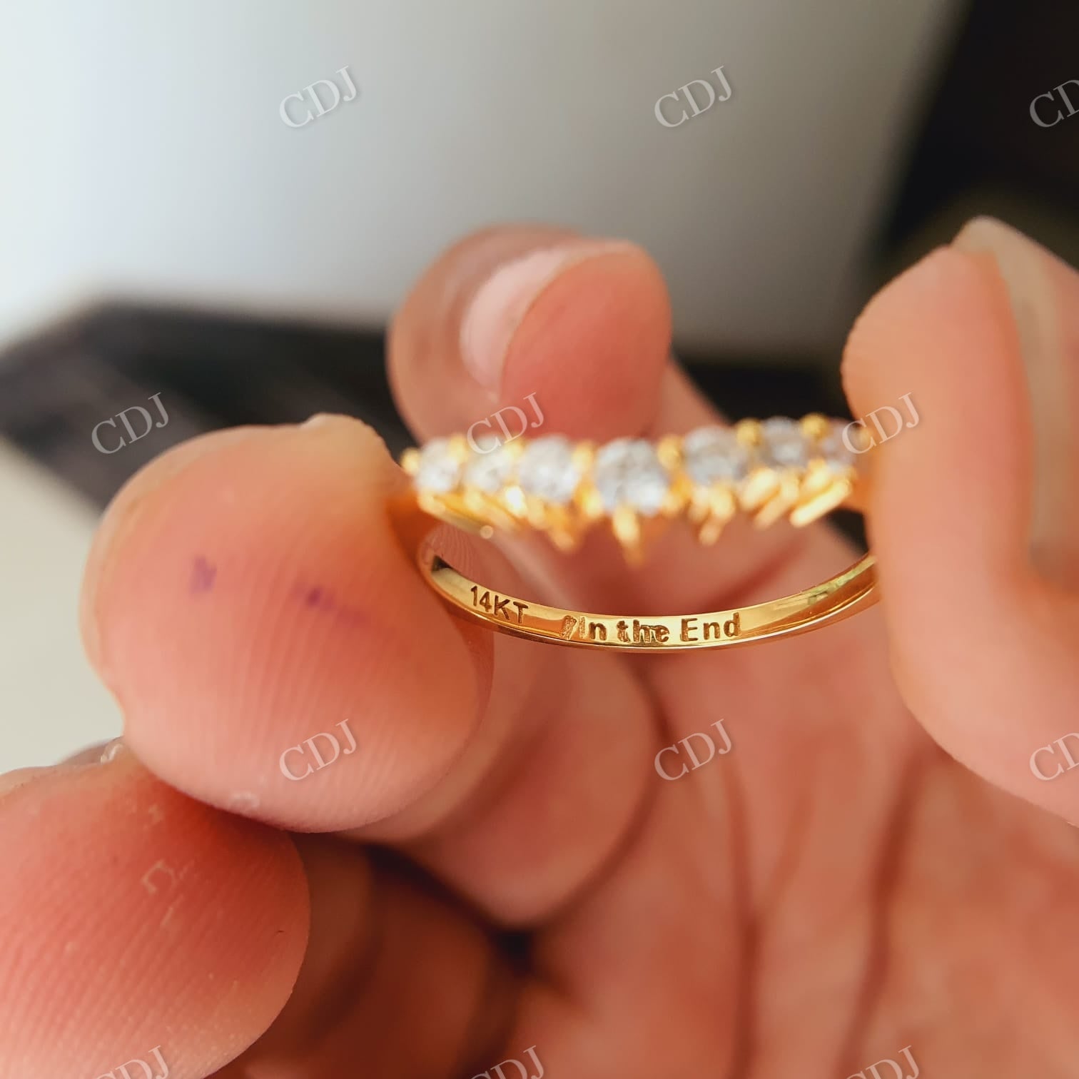 Semi Mount Ring With Curve Moissanite Wedding Band  customdiamjewel   