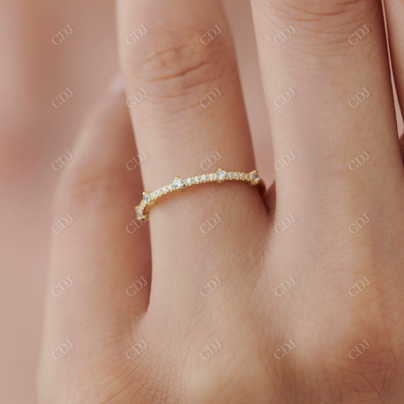 0.25CTW Round Cut Natural Diamond Stacking Wedding Band  customdiamjewel   