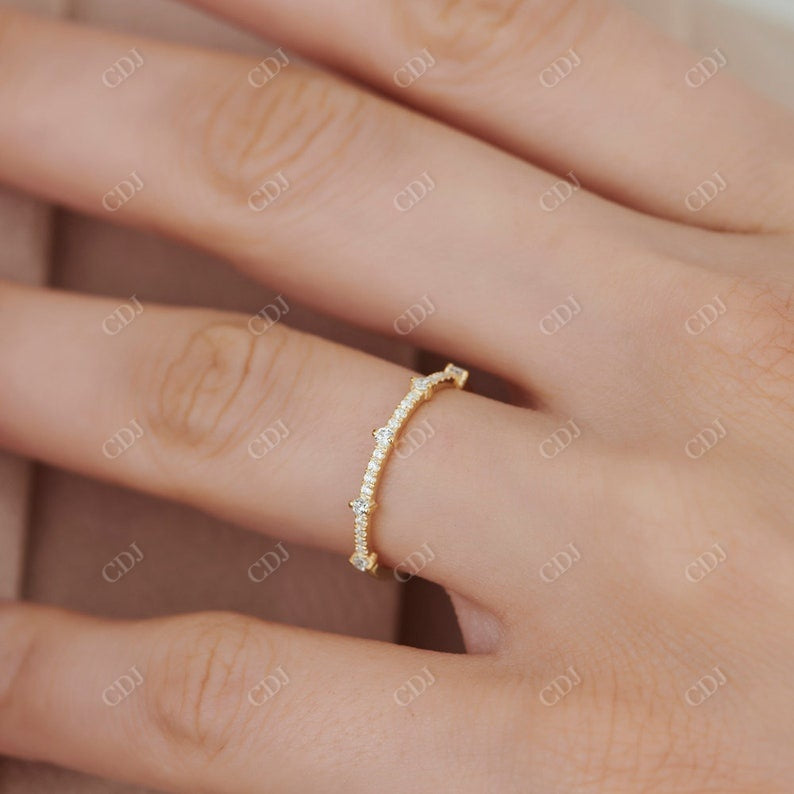 0.25CTW Round Cut Natural Diamond Stacking Wedding Band  customdiamjewel   