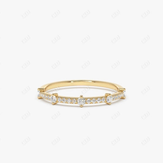 0.25CTW Lab Grown Diamond Stacking Band For Wedding  customdiamjewel 10KT Yellow Gold VVS-EF
