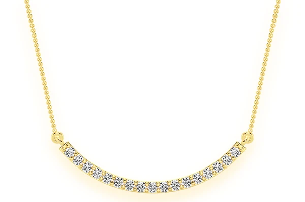 0.15CTW Curved Bar Diamond Necklace Pendant