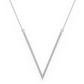 0.33CTW  Diamond V Shape Necklace Pendant