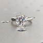 4-Prong Round Cut Moissanite Engagement Ring in 14k Solid Gold