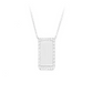 0.15CTW Rectangle Diamond Border Necklace Pendant