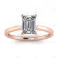 2.5CT Emerald Cut Moissanite Solitaire Ring