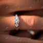 Three Stone Round Cut Moissanite Engagement Ring  customdiamjewel   