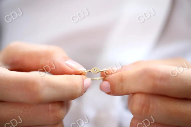 Single Natural Diamond Evil Eye Stacking Wedding Ring  customdiamjewel   