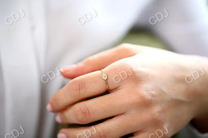 Single Natural Diamond Evil Eye Stacking Wedding Ring  customdiamjewel   