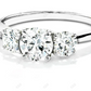 Three Stone Round Cut Moissanite Engagement Ring  customdiamjewel   