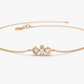 14k Gold Baguette and Round Cut Lab Diamond Bracelet  customdiamjewel Sterling Silver Rose Gold VVS-EF