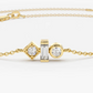 14k Gold Baguette and Round Cut Natural Diamond Bracelet