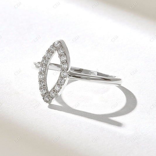 0.16CTW Pave Round Diamond Open Eye Ring  customdiamjewel 10KT White Gold VVS-EF