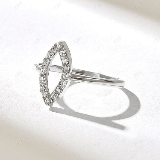 0.16CTW Pave Round Diamond Open Eye Ring  customdiamjewel 10KT White Gold VVS-EF