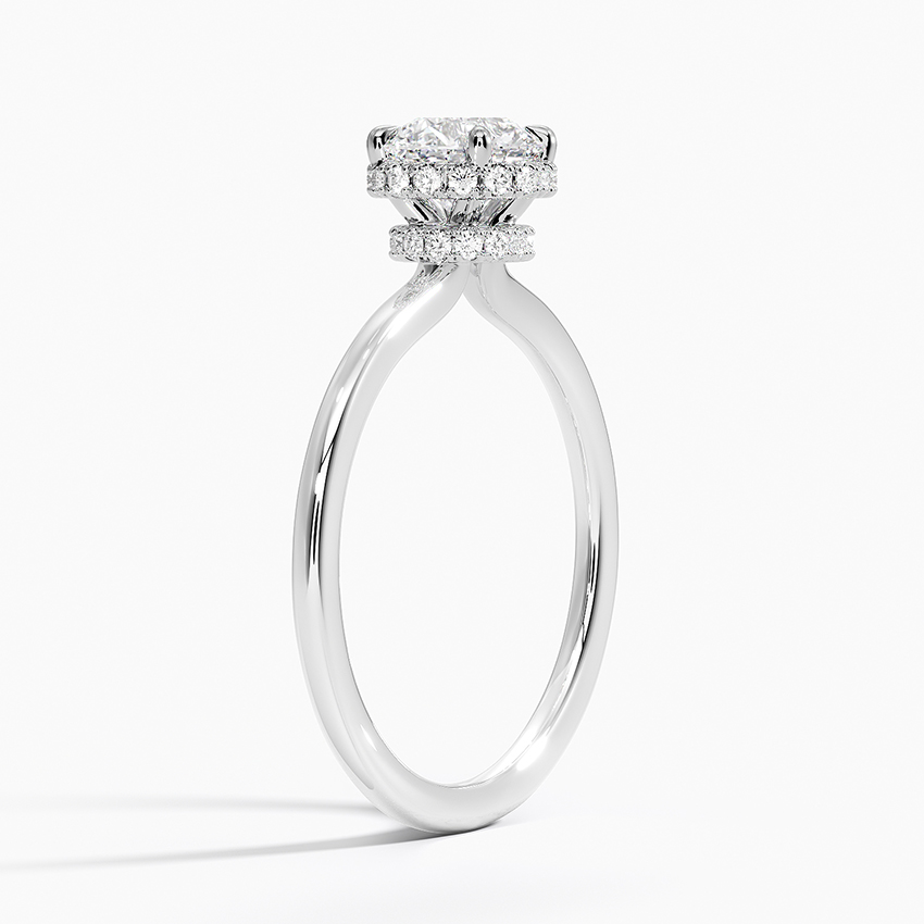 2.15CTW Double Hidden Halo Lab Grown Diamond Engagement Ring  customdiamjewel Sterling Silver White Gold VVS-EF