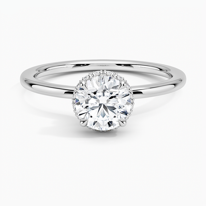 2.15CTW Double Hidden Halo Lab Grown Diamond Engagement Ring  customdiamjewel   