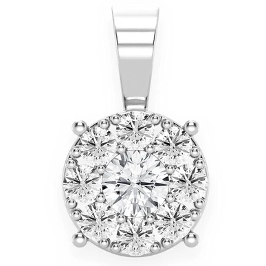 1.00CTW Mosaic Solitaire Diamond Pendant  customdiamjewel   