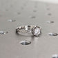 0.5CT Round Cut Moissanite Engagement Ring