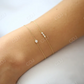 Oval Cut Natural Diamond 14K Gold Bezel Set Dainty Bracelet  customdiamjewel   