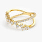0.53CTW X Cross Lab Grown Diamond Cluster Wedding Band  customdiamjewel   