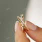 0.53CTW X Cross Lab Grown Diamond Cluster Wedding Band  customdiamjewel   