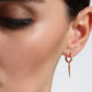 Minimalist Elongated Triangle Gold Dangle Moissanite Earrings  customdiamjewel   
