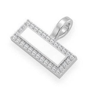 Bar Logo Round Diamond Pendant Gift For Her  customdiamjewel   