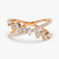 0.53CTW X Cross Lab Grown Diamond Cluster Wedding Band  customdiamjewel 10KT Rose Gold VVS-EF