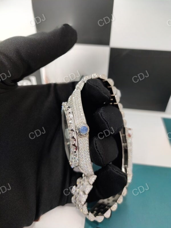 Fully Iced Out VVS Moissanite Rolex Watch customdiamjewel